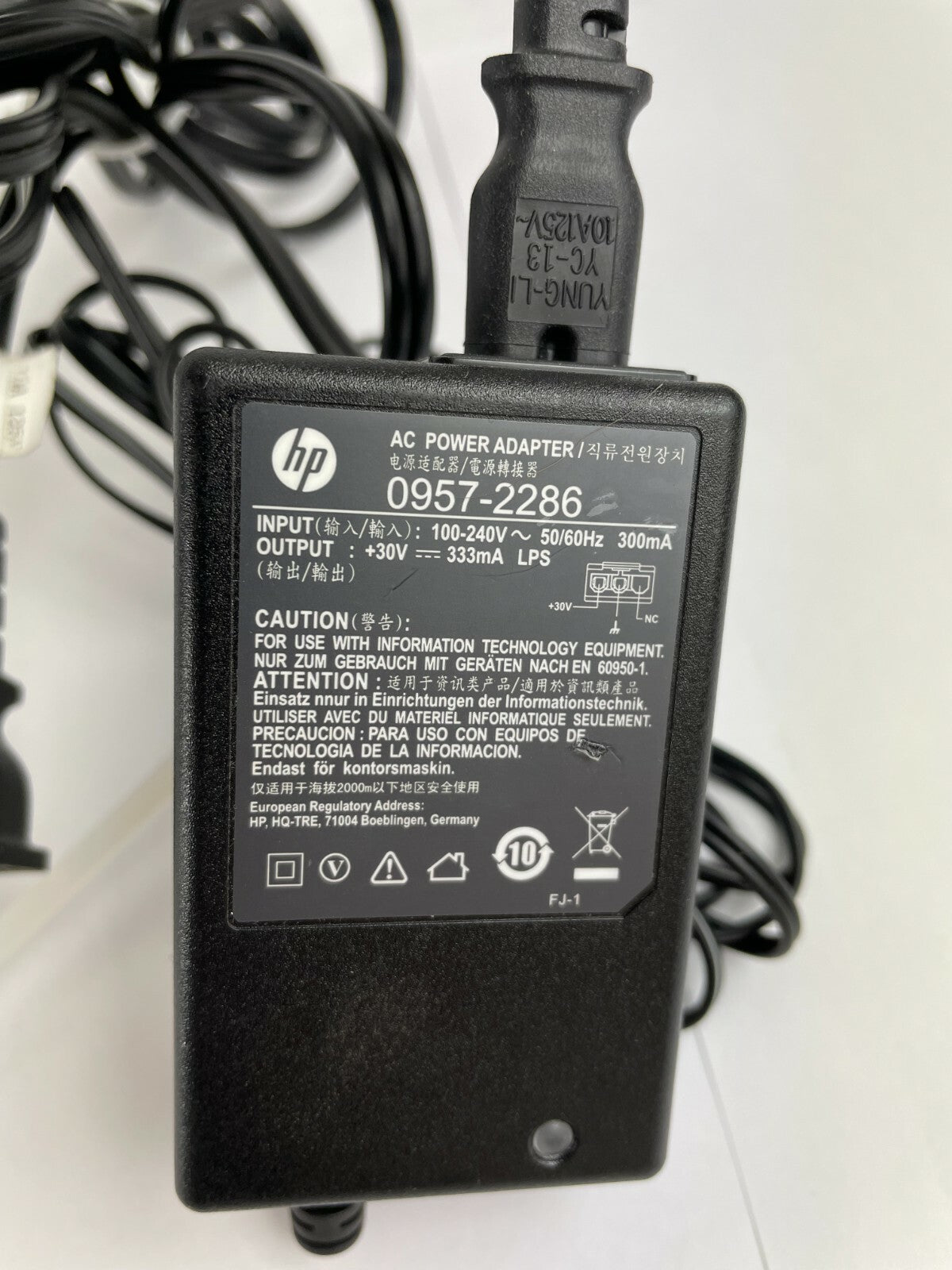 Genuine Hp Ac Adapter 0957-2286 Output 30 V 333 mA Power Supply Adapter A83