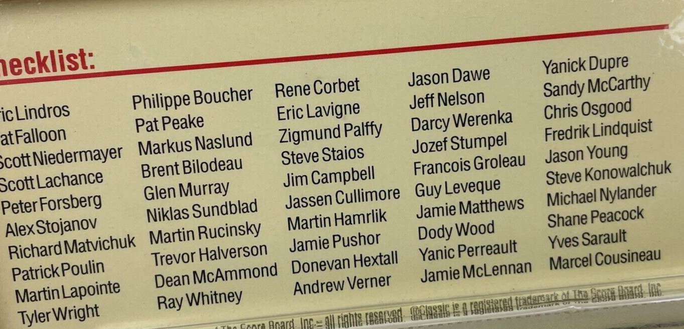 '91 Classic Hockey Draft Picks Complete Set Factory Sealed Limited Edition. COLE