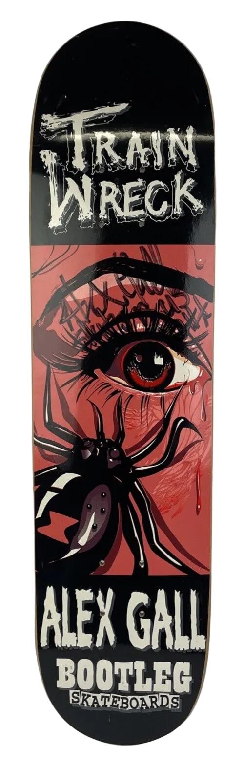 Baker Skateboards Alex Gall Train Wreck Bootleg signed autographed skateboard deck.