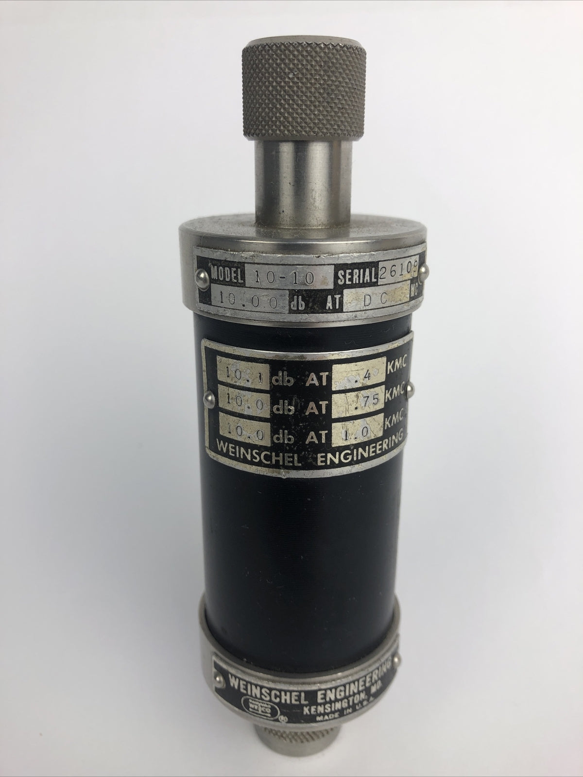 Weinschel Engineering Bandpass Filter Model 10-10 Made in the U.S.A. - Free Ship