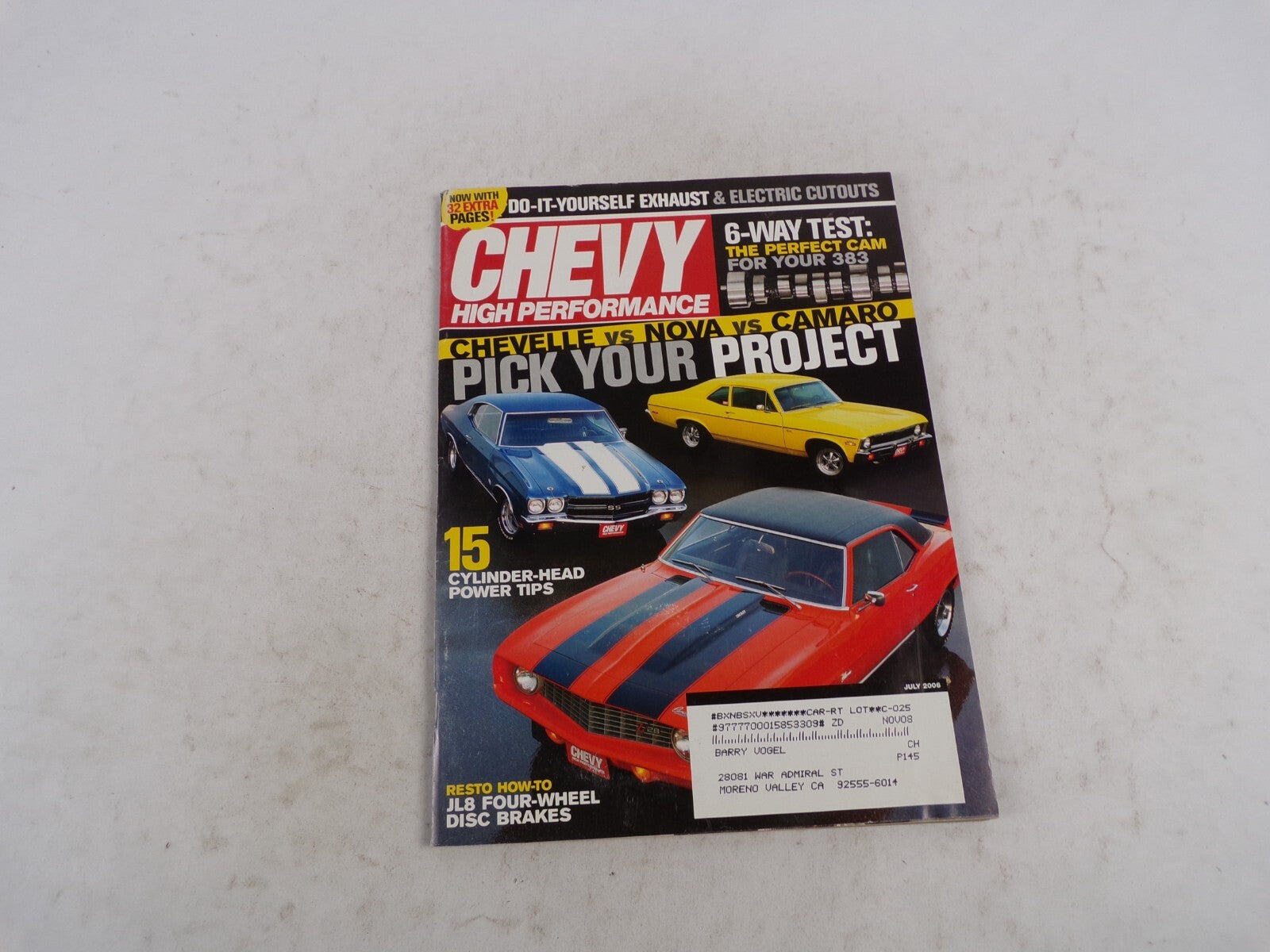 July 2006 Chevy High Performance Chevelle Vs Nova Vs Camaro Pick Your Project Do
