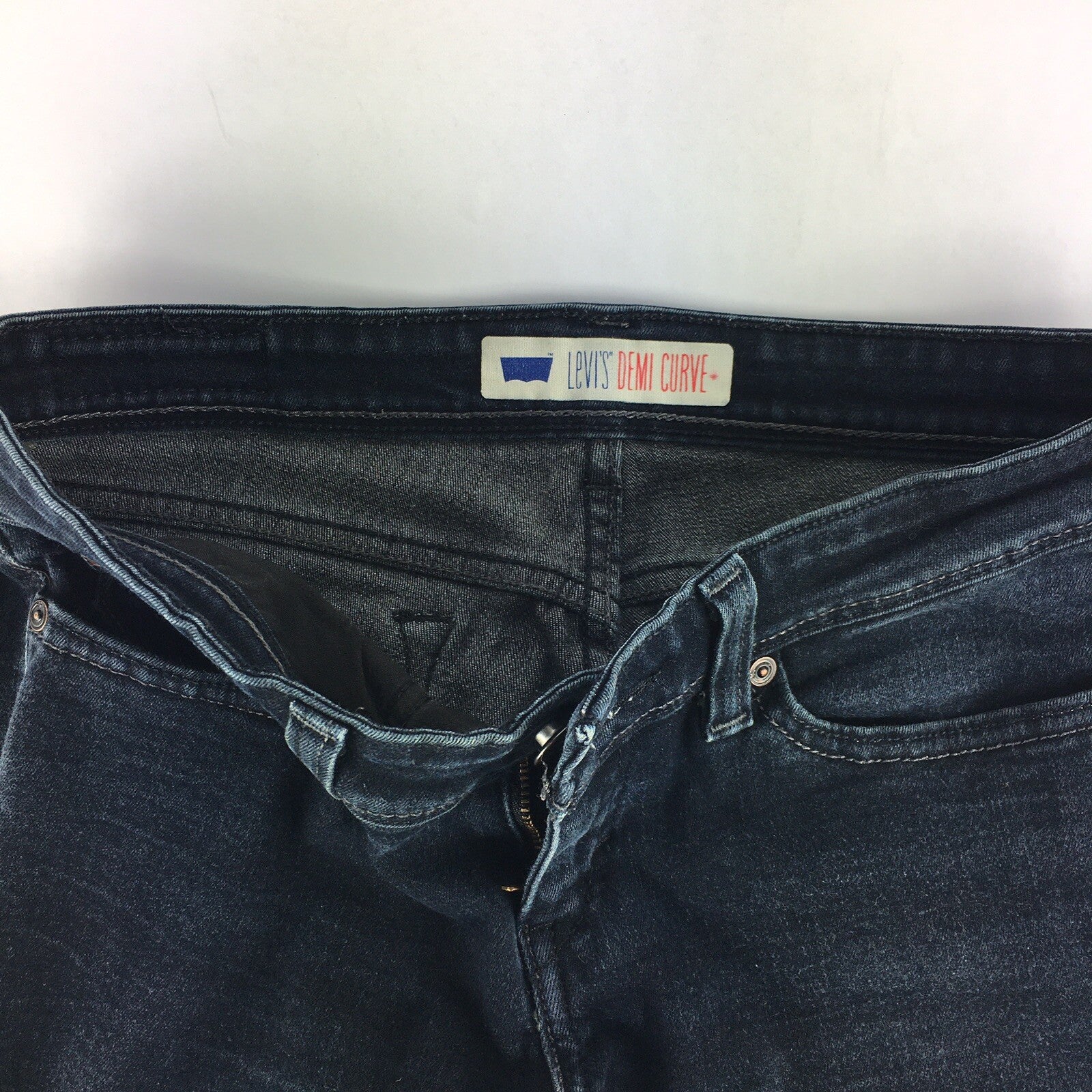 LEVIS Levi's Women's Dark Blue Demi Curve Classic Fit Jeans Size 7 M
