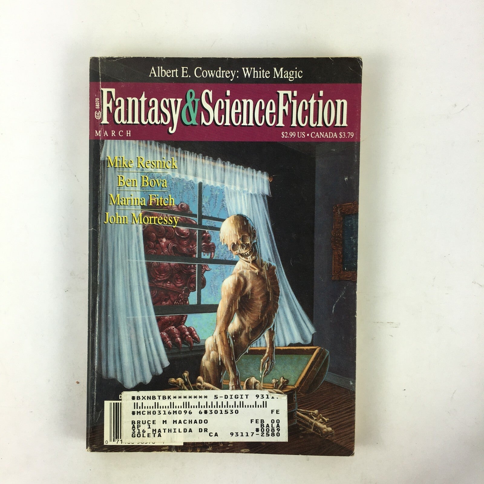 March Fantasy & Science Fiction Magazine Mike Resnick Ben Bova Marina Fitch John