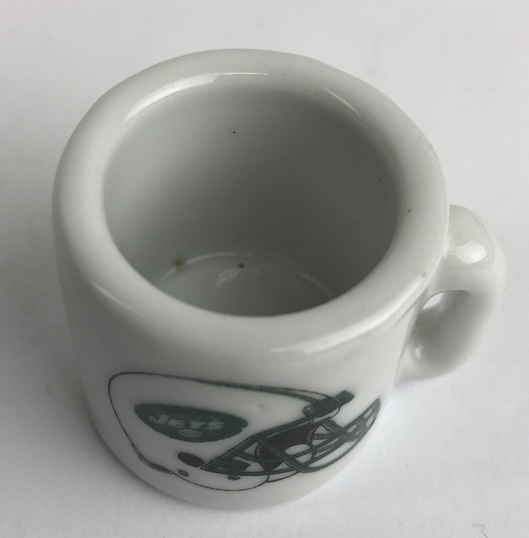 Vintage NFL Mini Coffee Cup Mug New York Jets 1.25" Collectible Miniature