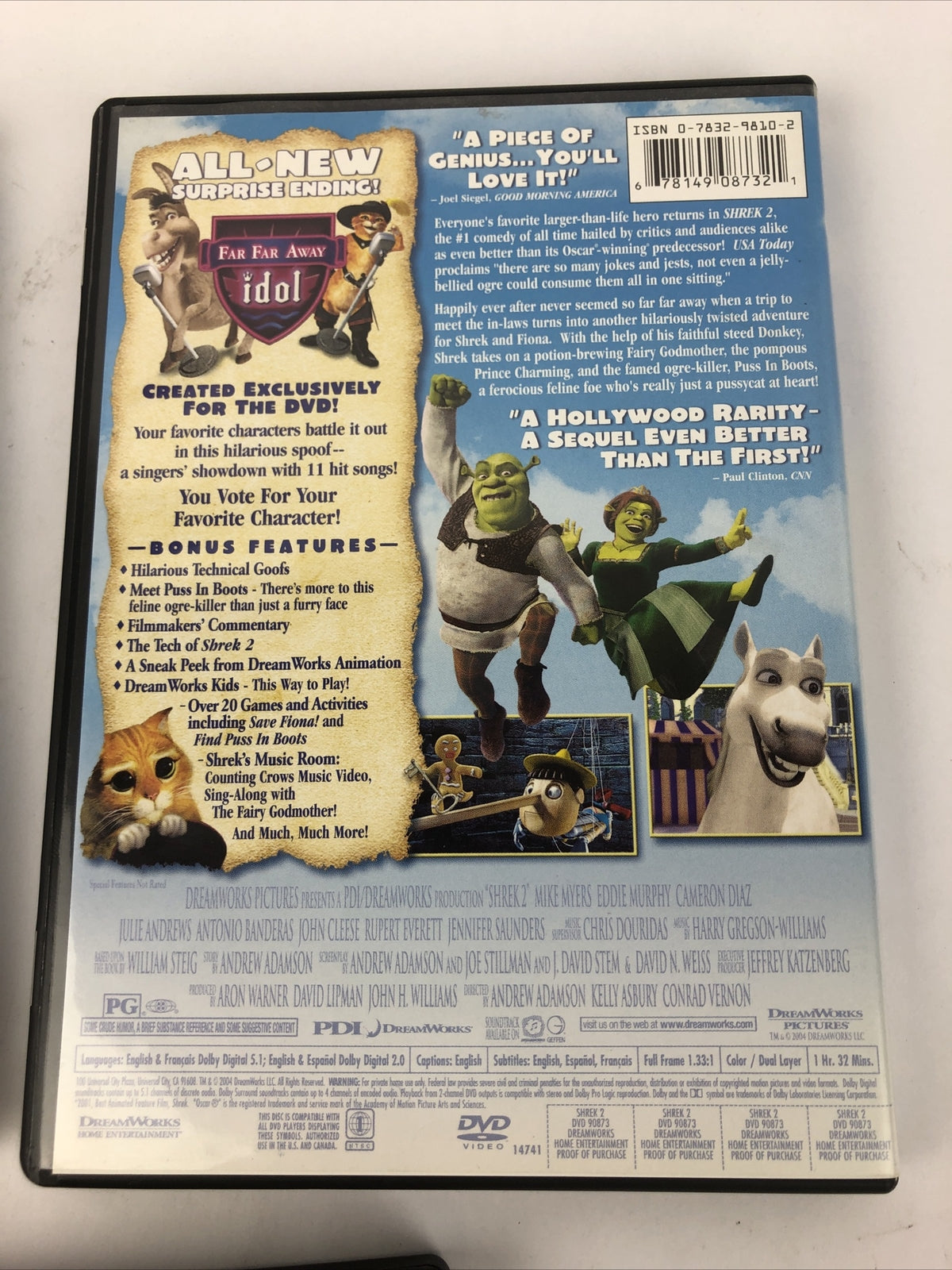 3 x DreamWorks SHREK DVD Lot: trilogy - 1 - 2 - 3 Cameron Diaz Eddie Murphy