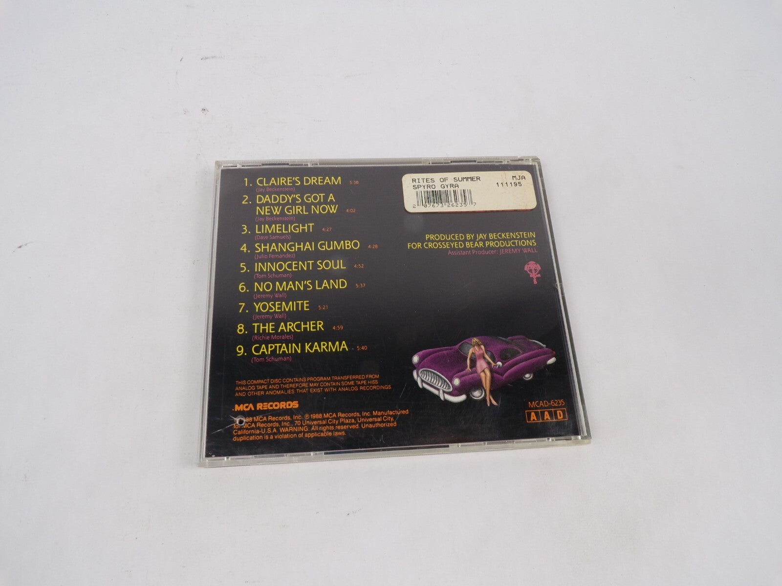 Spyro Gyra Rites Of Summer Claire's Dream Daddy's Got A New Girl Now Lime CD#68