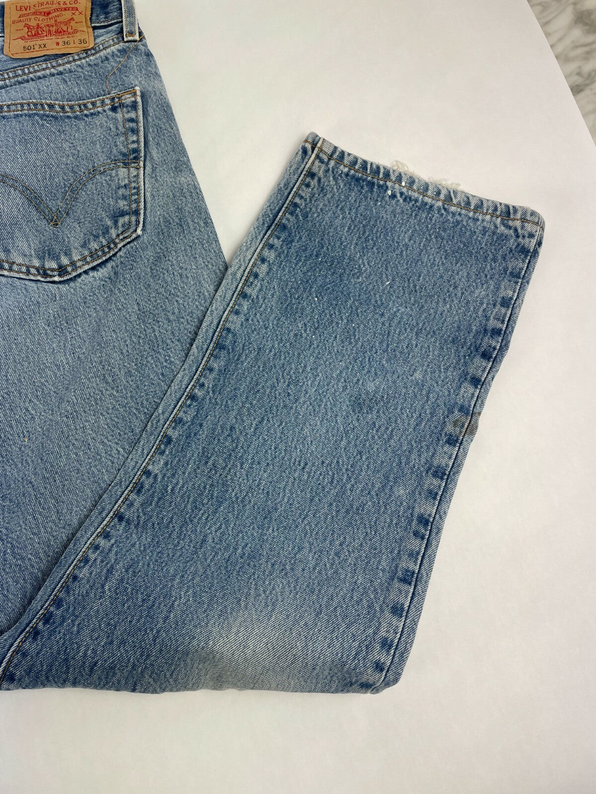 Levi's Men's Blue 501 Regular Fit Straight Leg Jeans Size W 36 L 36