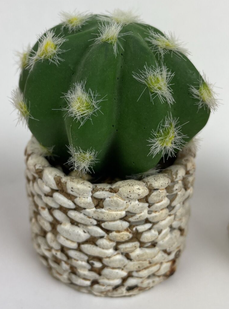 4 x Karlliu Artificial Plants Mini Succulent Flowers in Ceramic Pot Small Fake