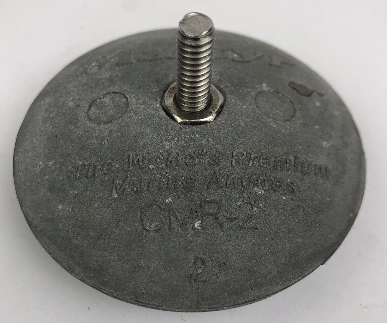 Martyr CMR02AL 2-13/16 inch aluminum rudder anode marine sacrificial anode for corrosion protection on boat rudders and trim tabs.