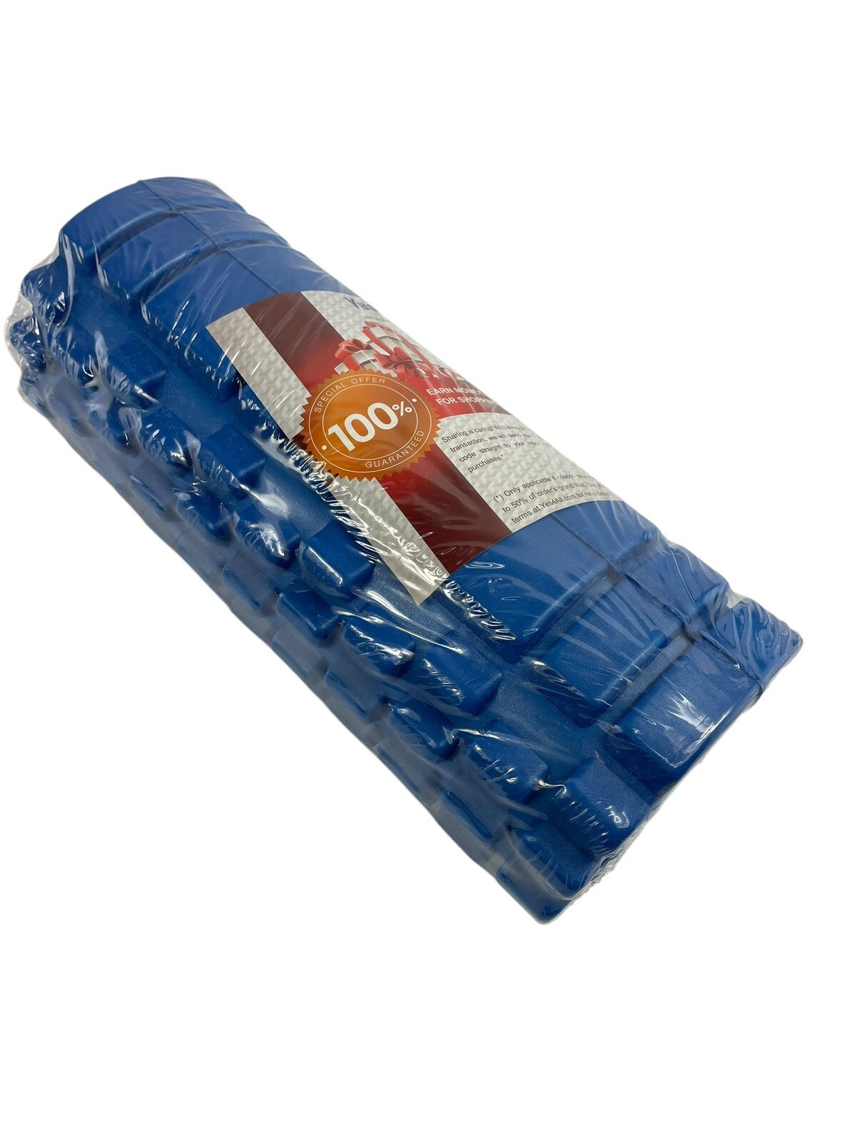 Yes4All blue 13-inch high-density firm foam roller for muscle massage and recovery.