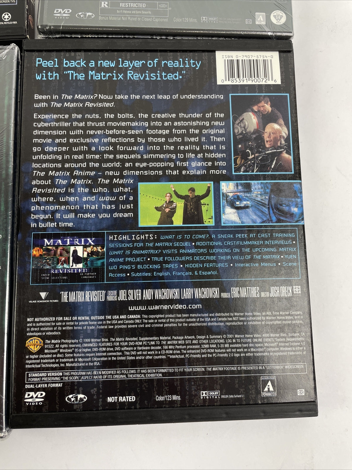 The Matrix DVD Video Lot Of 4 Revolutions, Reloaded, Revisited Keanu Reeves