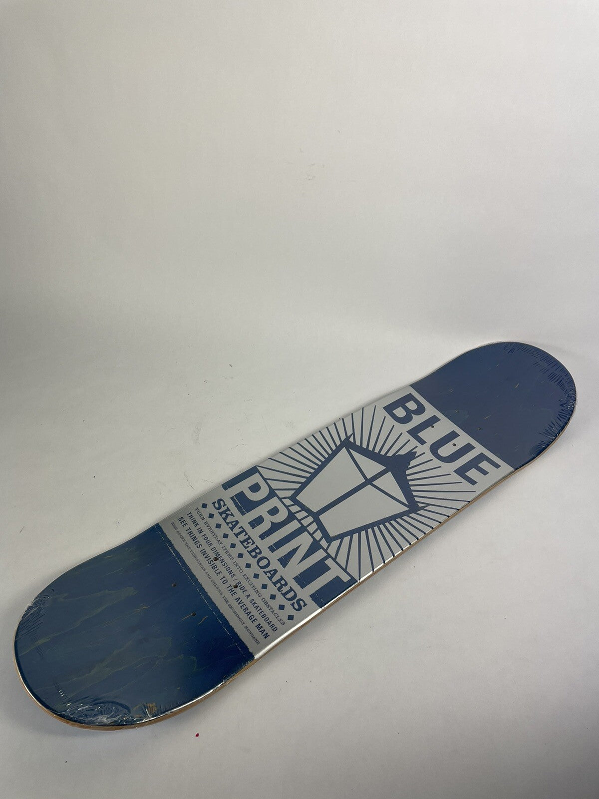 Blueprint Courage Bright Blue rare 8-inch hard rock maple skateboard deck.