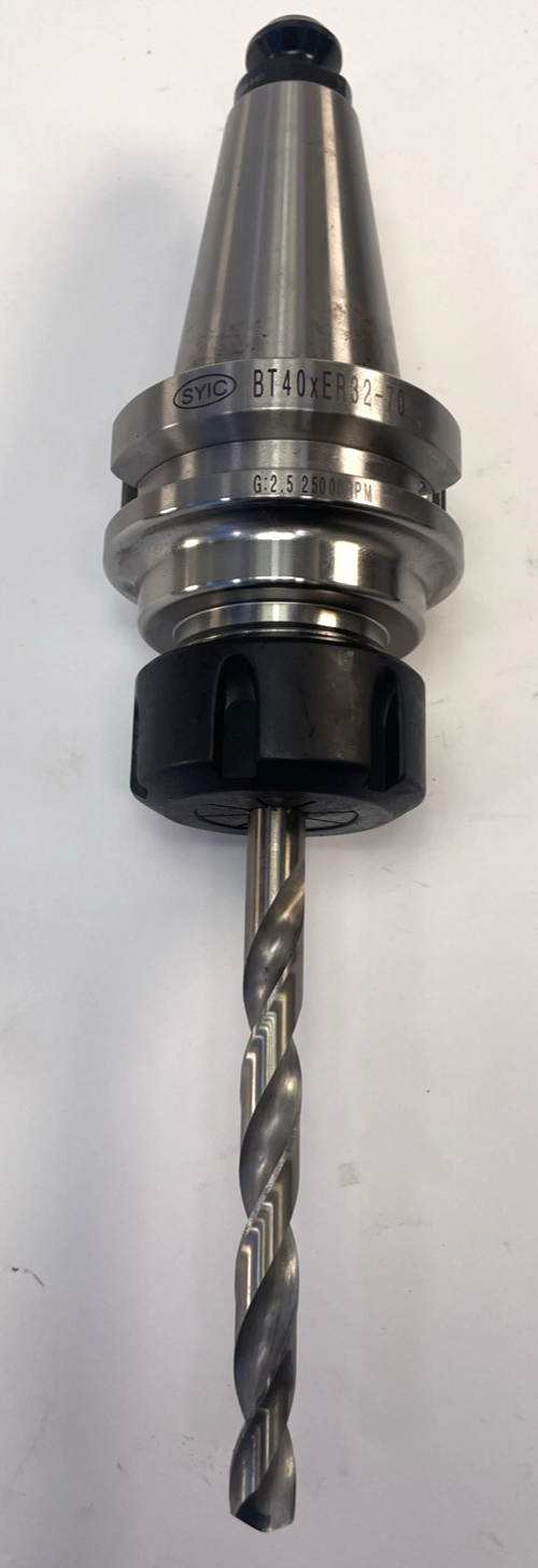 Techniks BT40 ER32 Collet Chuck Tool Holder SYIC-16177 70mm w MARITOOL Pull Stud