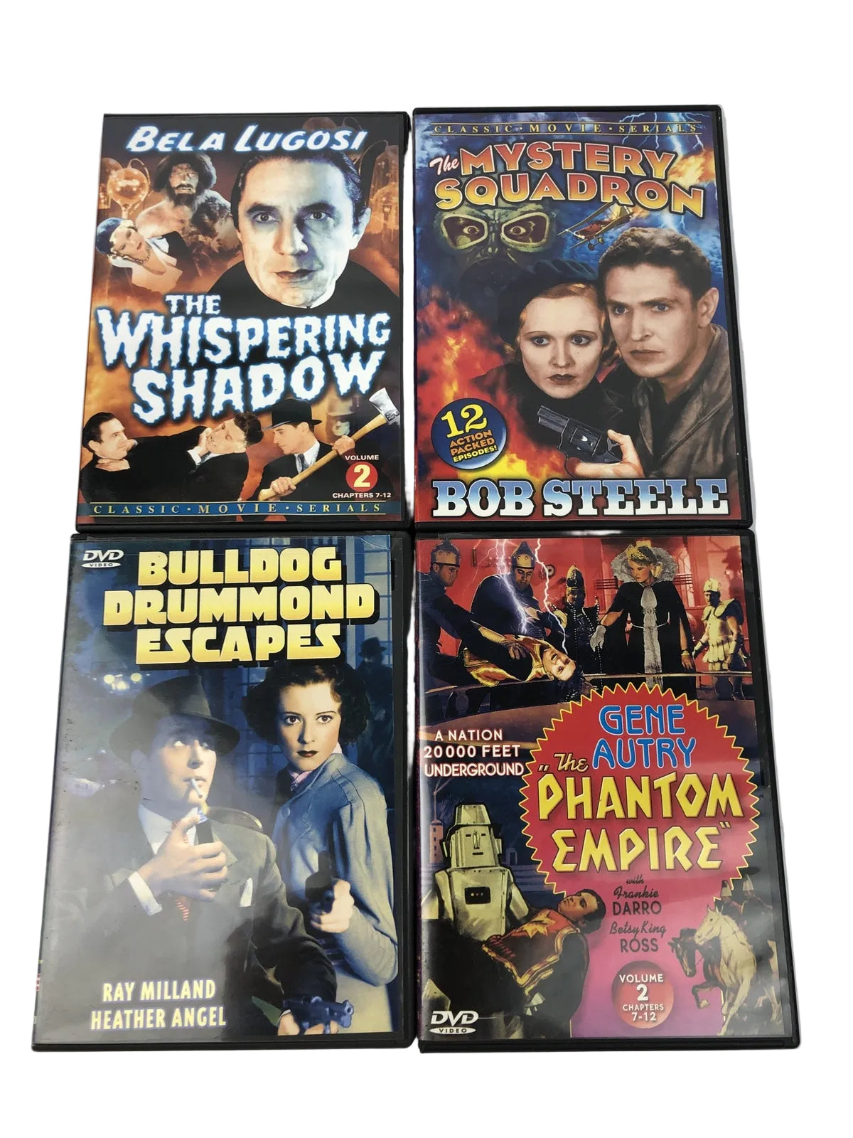 Lot of 4 classic DVDs Gene Autry Bob Steele Bela Lugosi