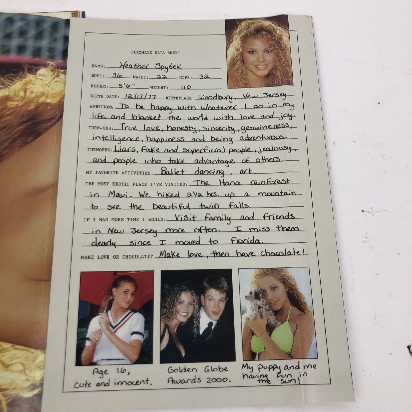 Playboy Magazine-June 2001-POTY Brande Roderick Charlie Sheen Interview PMOTY