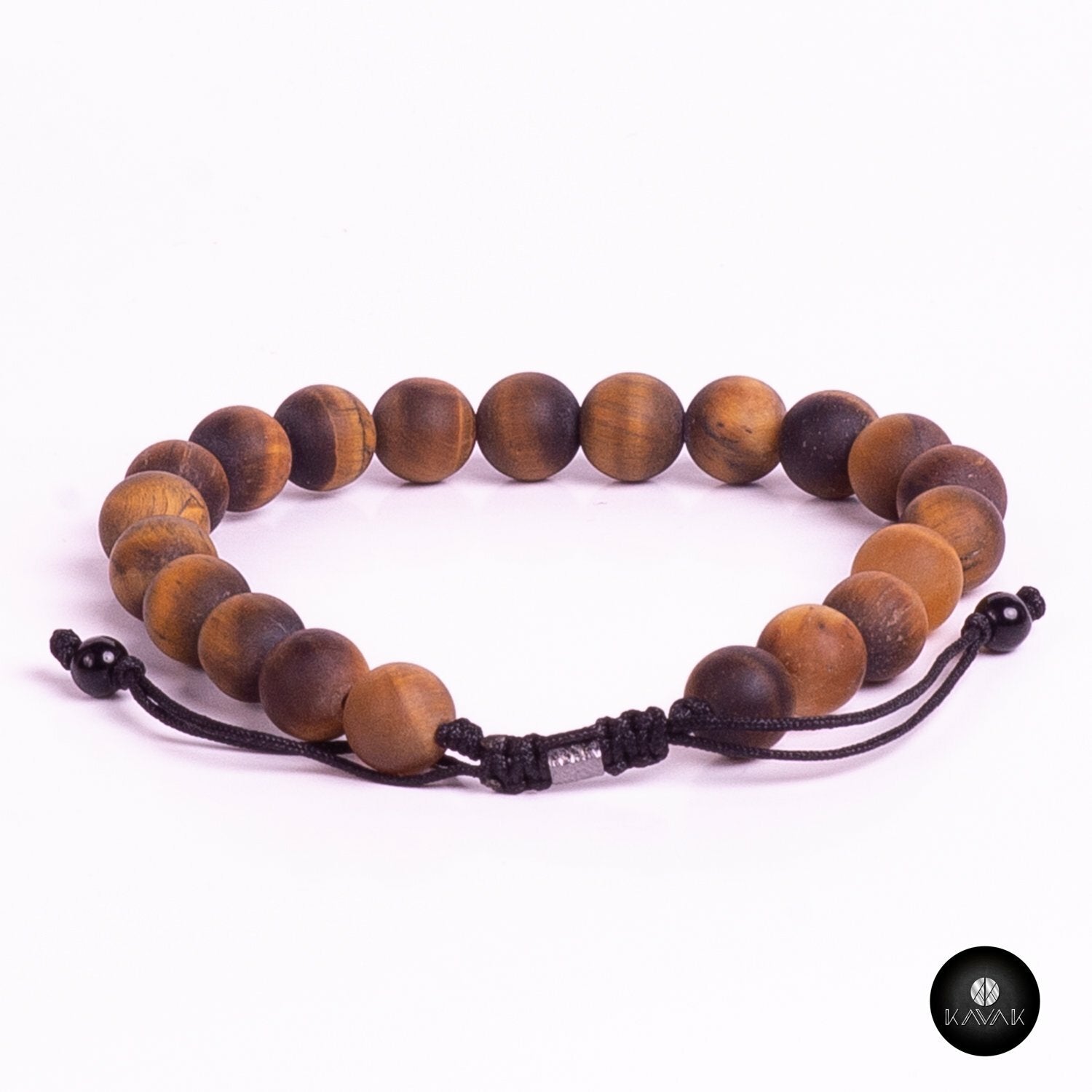 Kavak Handmade Men's Bracelet Genuine Tiger eye Beads stones