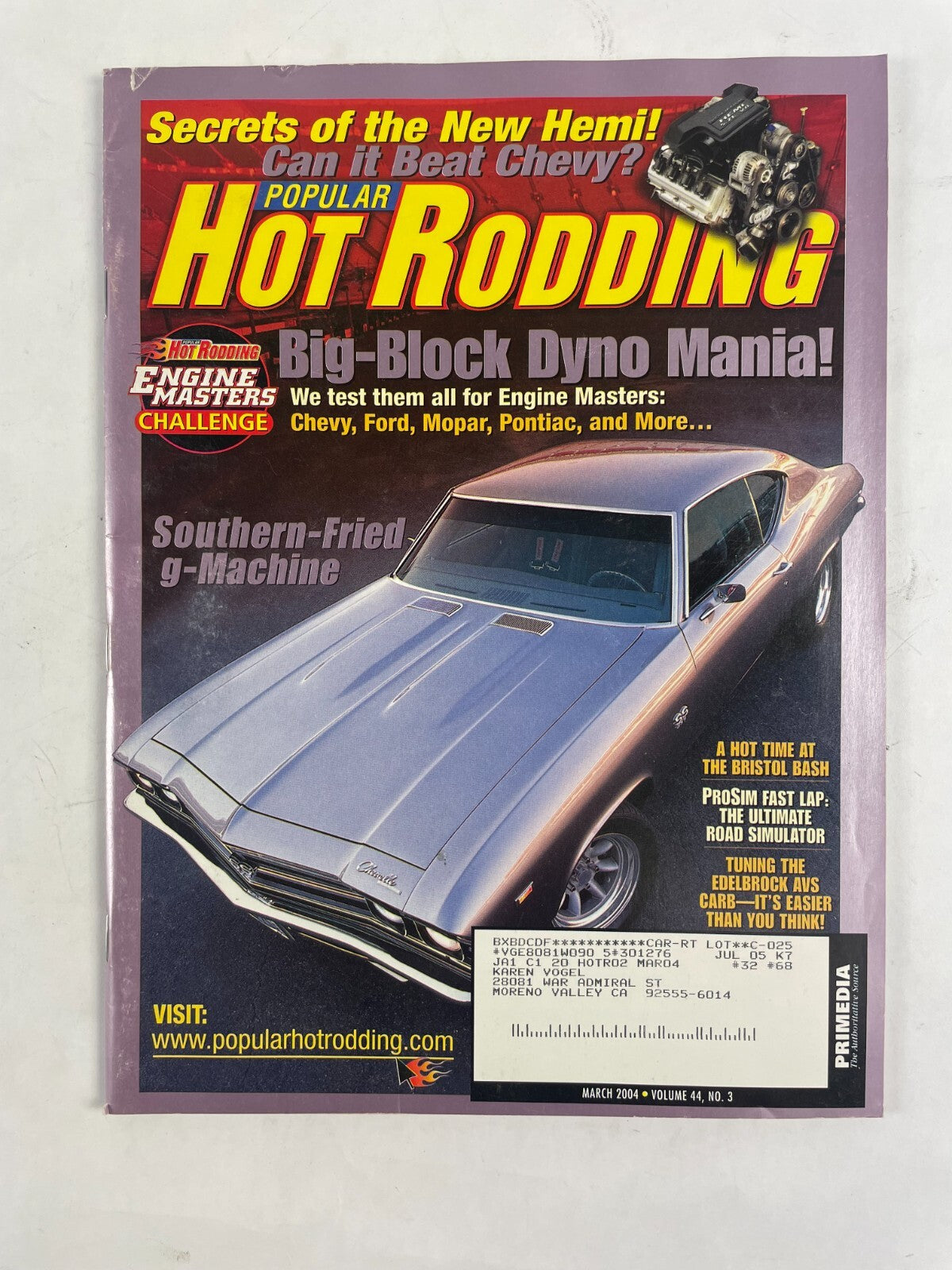 March 2004 Hot Rodding Magazine Big Block Dyno Mania Southern Fried G Machine