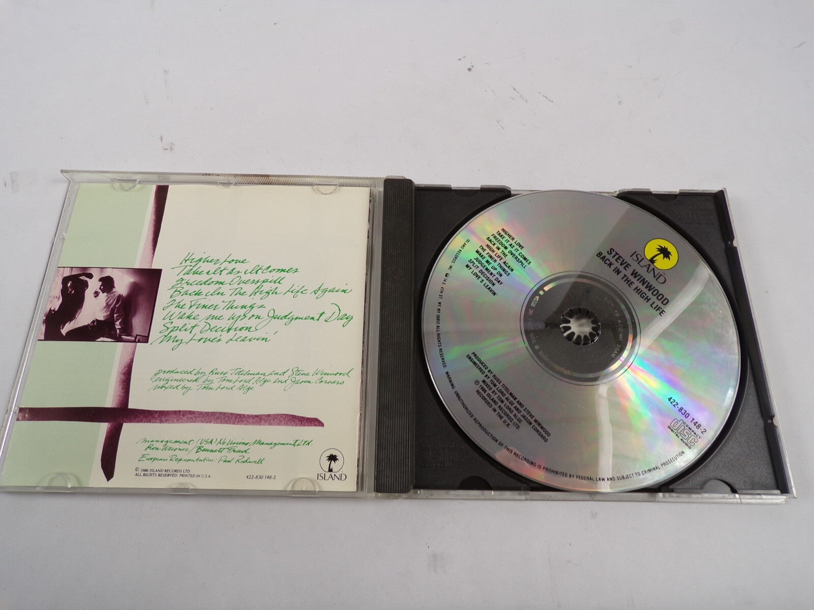 Steve Winwood/Back In The High Life Island HIgher Love Take It As It Comes CD#51