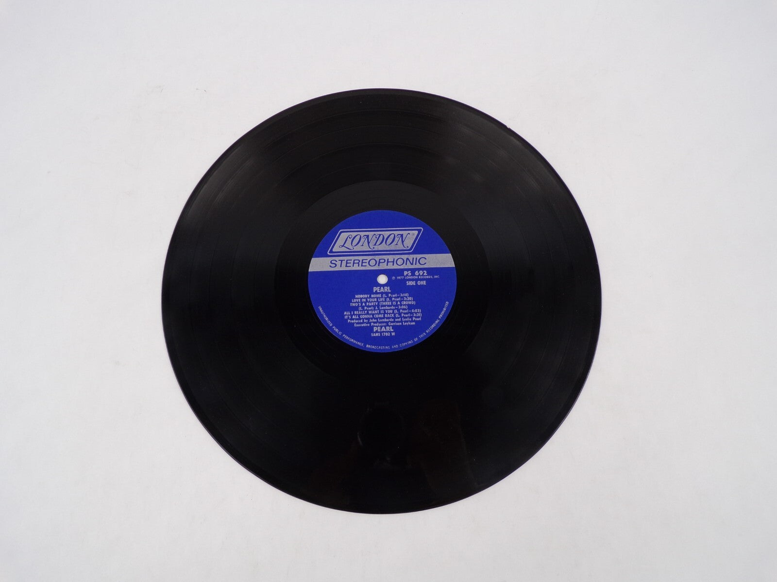 Pearl Nobody Home Two's A Party Love In Your Life Vinyl Record
