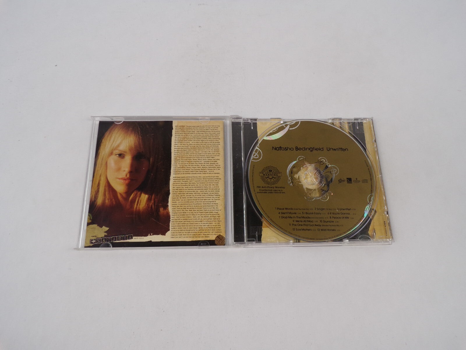 Natasha Bedingfield Unwritten These Words Single Silent Movie I Bruise EasiCD#70