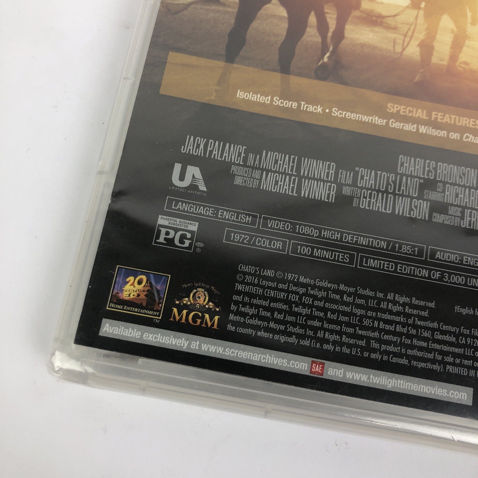 Chato's Land (1972) Blu-ray Twilight Time Limited Edition Charles Bronson OOP