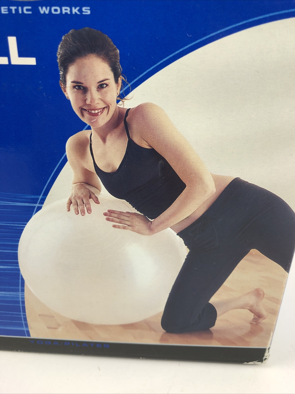 Athletic Body Ball 65cm exercise ball with pump and workout wall chart new sealed.