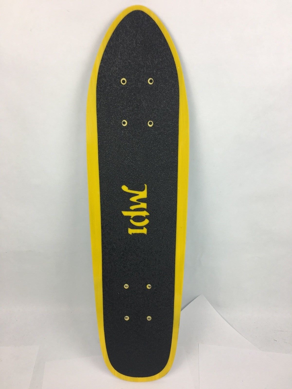 MPI NOS fiberglass 25-inch old school funtail skateboard deck for slalom, cruising, and vintage skateboard collections.