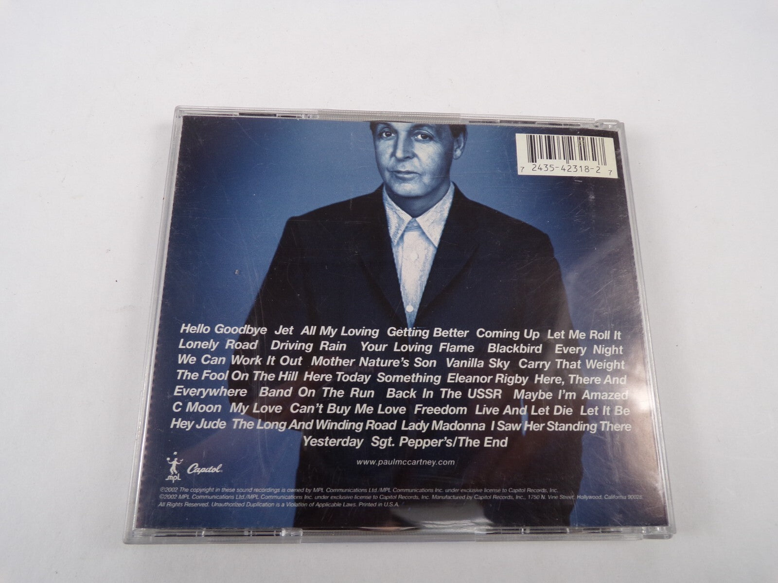 Paul Mc Cartney Back In The U.s Hello Goodbye Jet All My Loving Blackbird CD#35