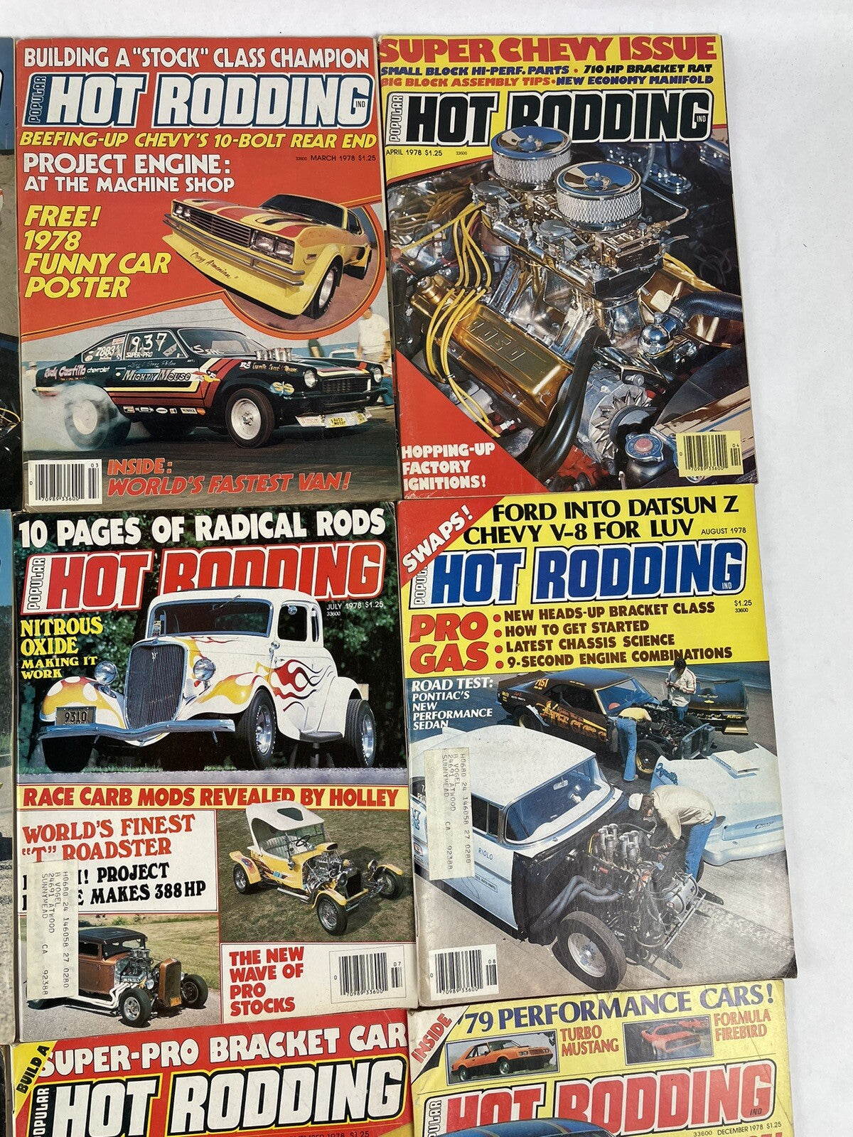 Lot of 12: Hot Rodding MAGAZINES Complete Full Set 12 issues Jan to Dec 1978