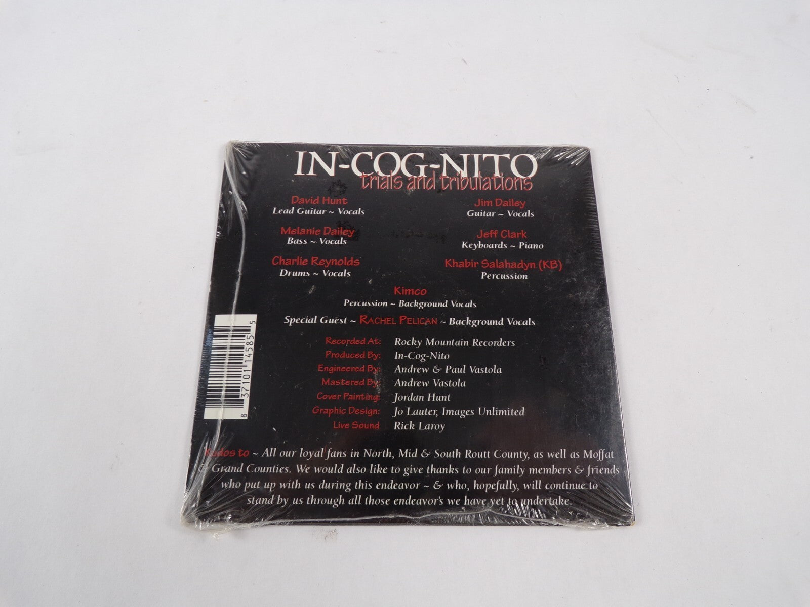 Trials And Tribulations In-Cog-Nito David Hunt Lead Guitar Melanie Dailey CD#5