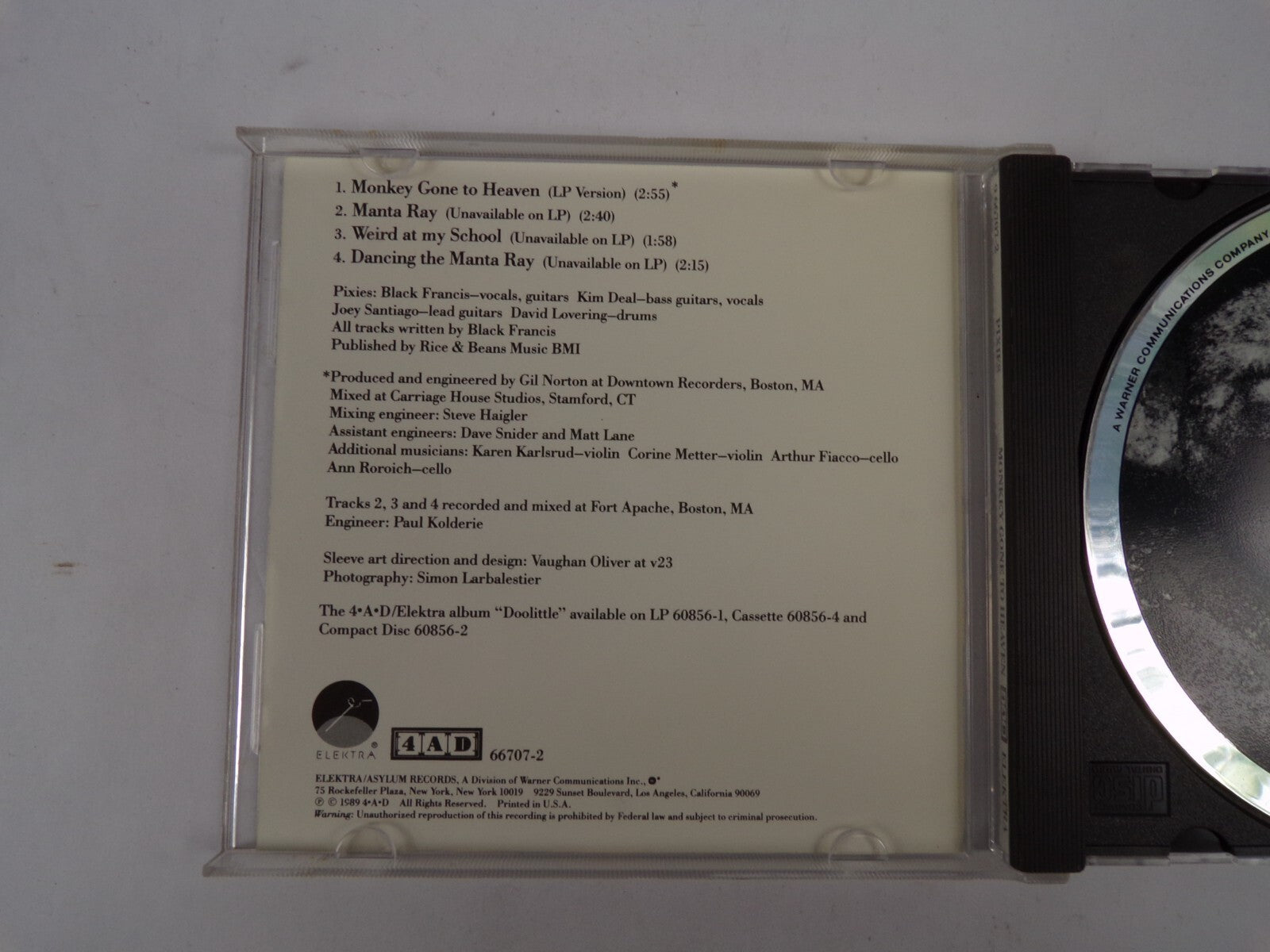 PIXIES Monkey Gone To Heaven Manta Ray Weird At My School CD#39