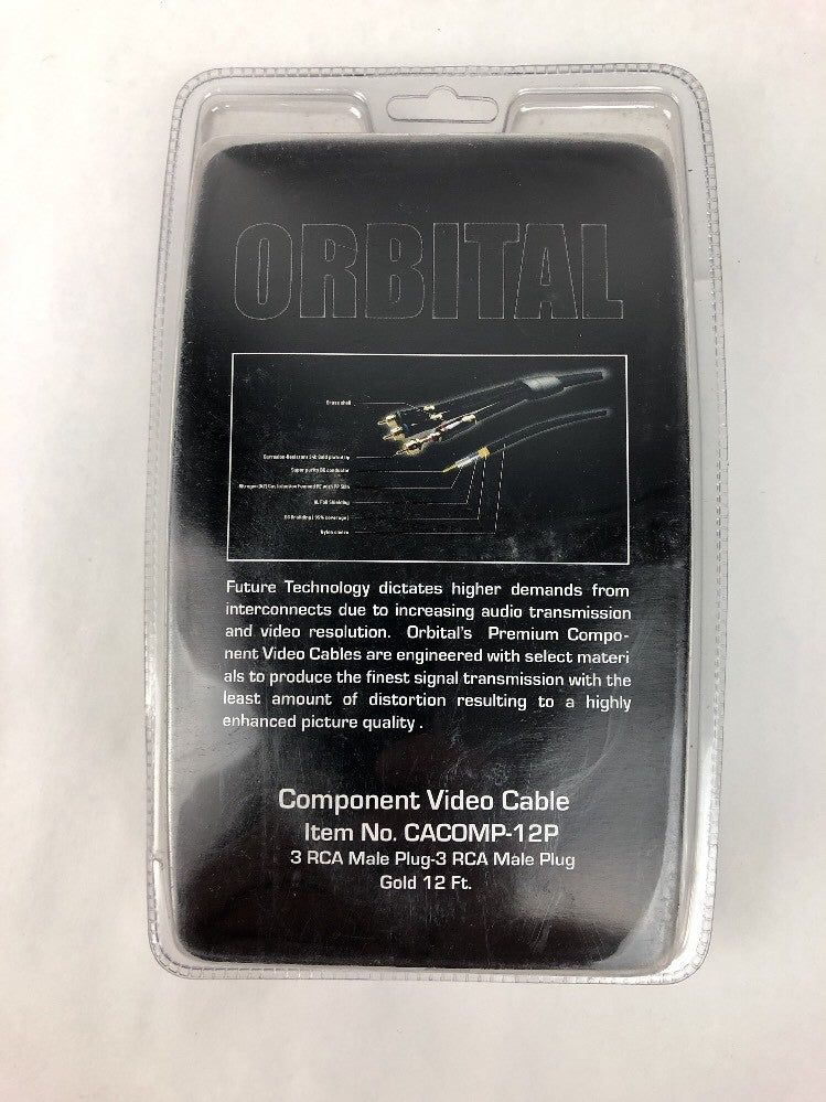 12 Ft Orbital Premium Gold Component Video Cable HDTV High Resolution Digital TV