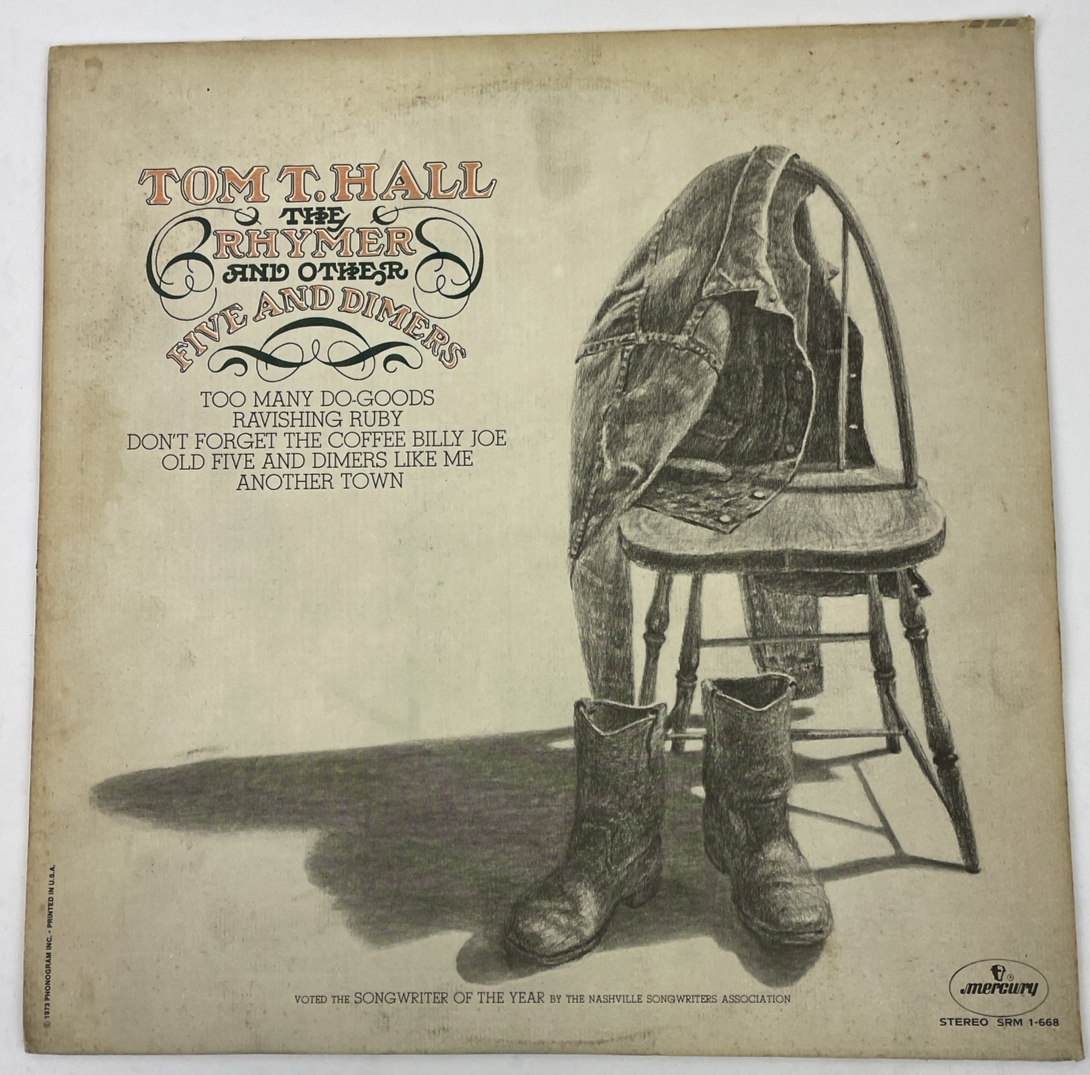 Tom T Hall Rhymer and Other Five and Dimers LP Record Album Vinyl LP Record VGC