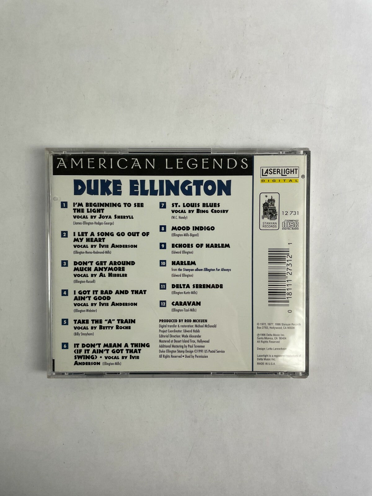 American Legends Duke Ellington Caravan Mood Indigo Don't Get Around Much CD Q2