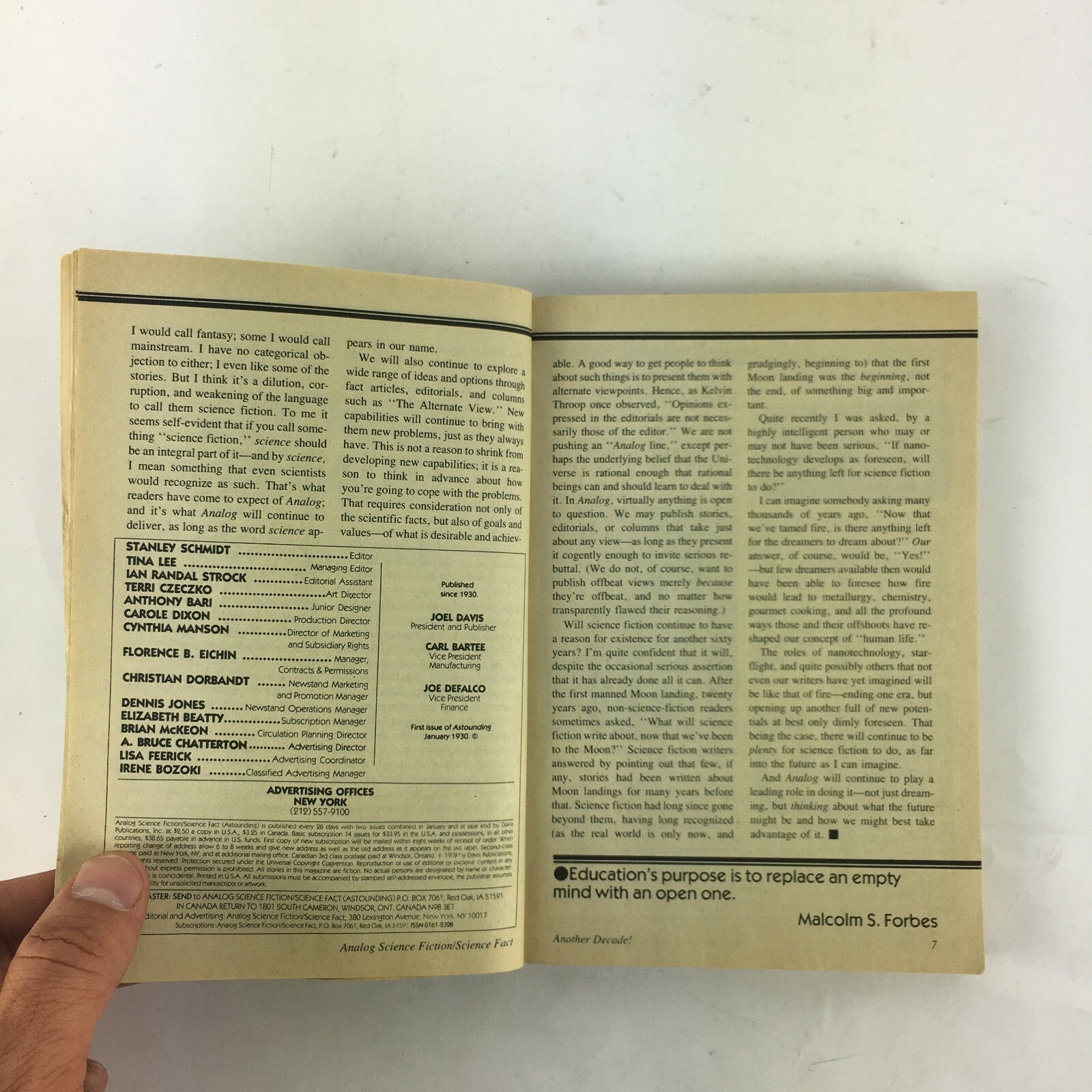January 1990 Analog Science Fiction Fact Magazine 16th Anniversary Double Issue
