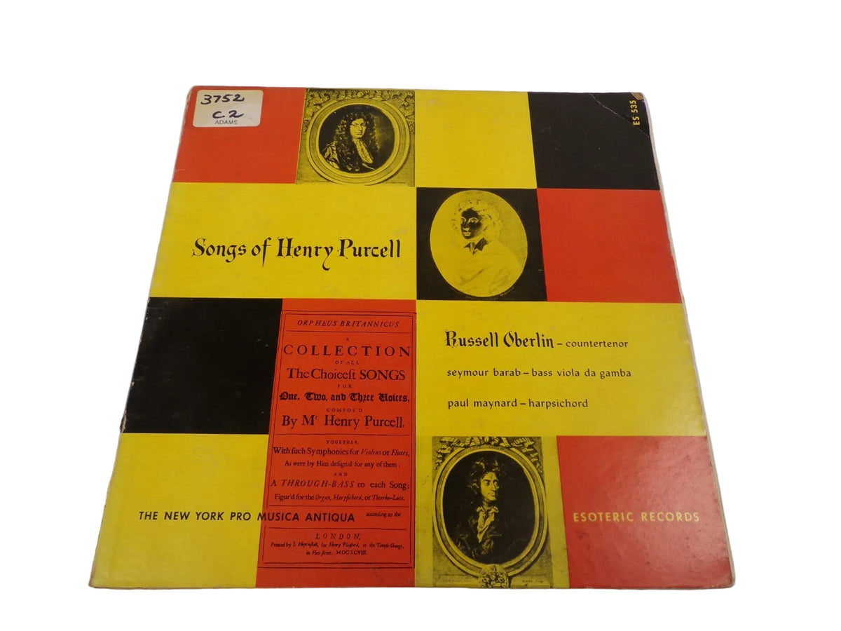 Songs Of Henry Purcell Russell Oberlin Overture, Air, Jig Let Us Dance, Let Us