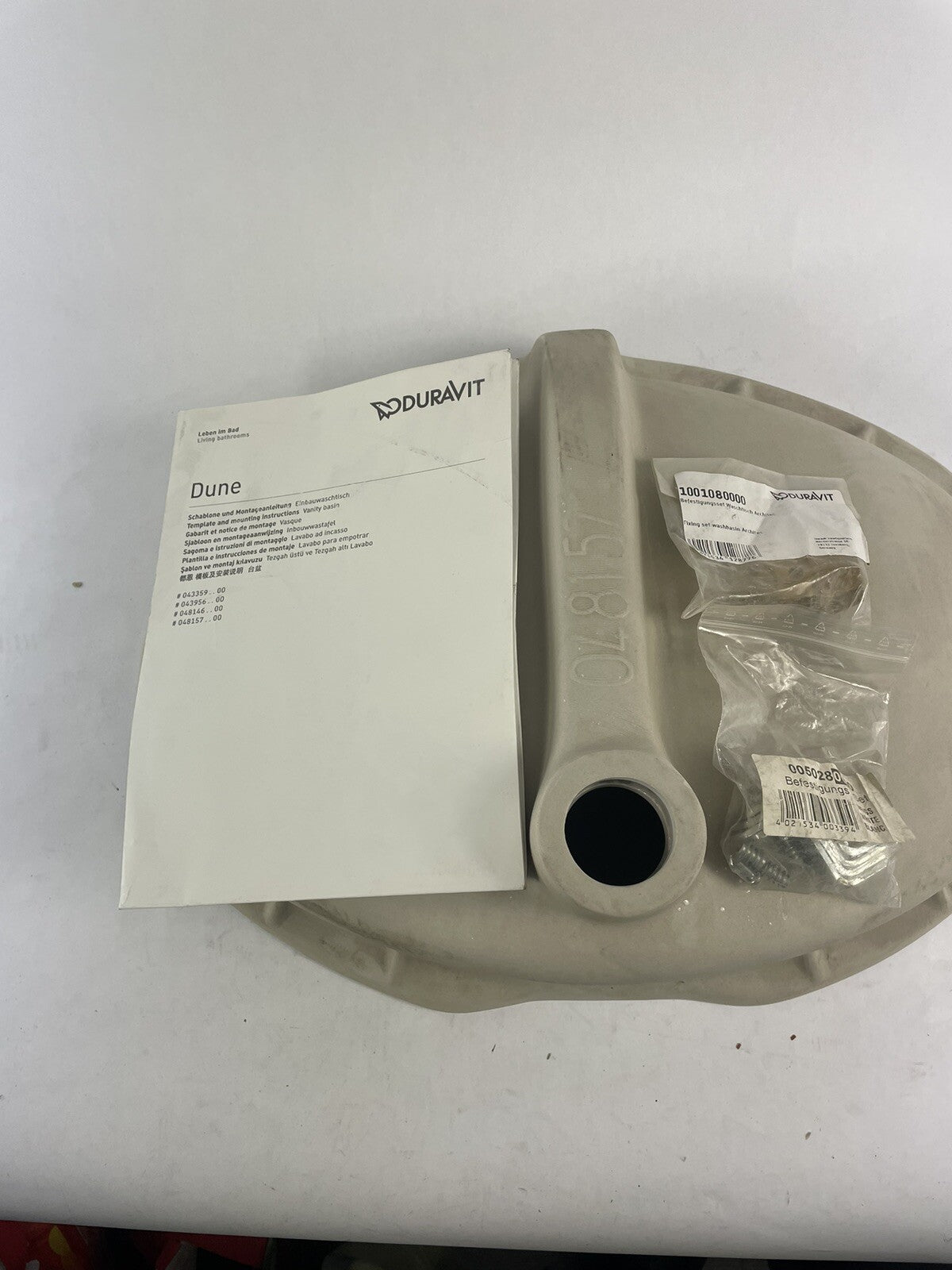 Duravit 048157 Dune 22 5/8" Vanity Basin Bathroom Sink undercounter under-mount