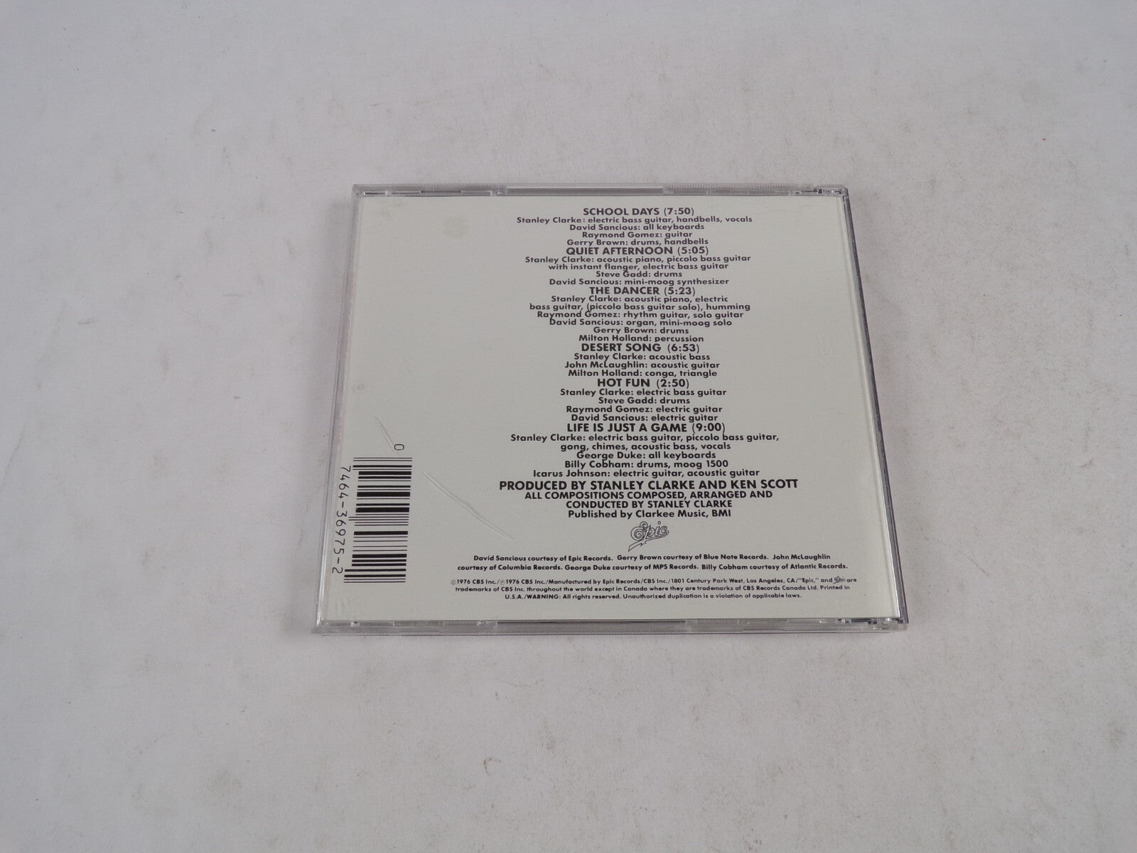 Stanley Clarke School Days The Dancer Desert Song Hot Fun CD#34