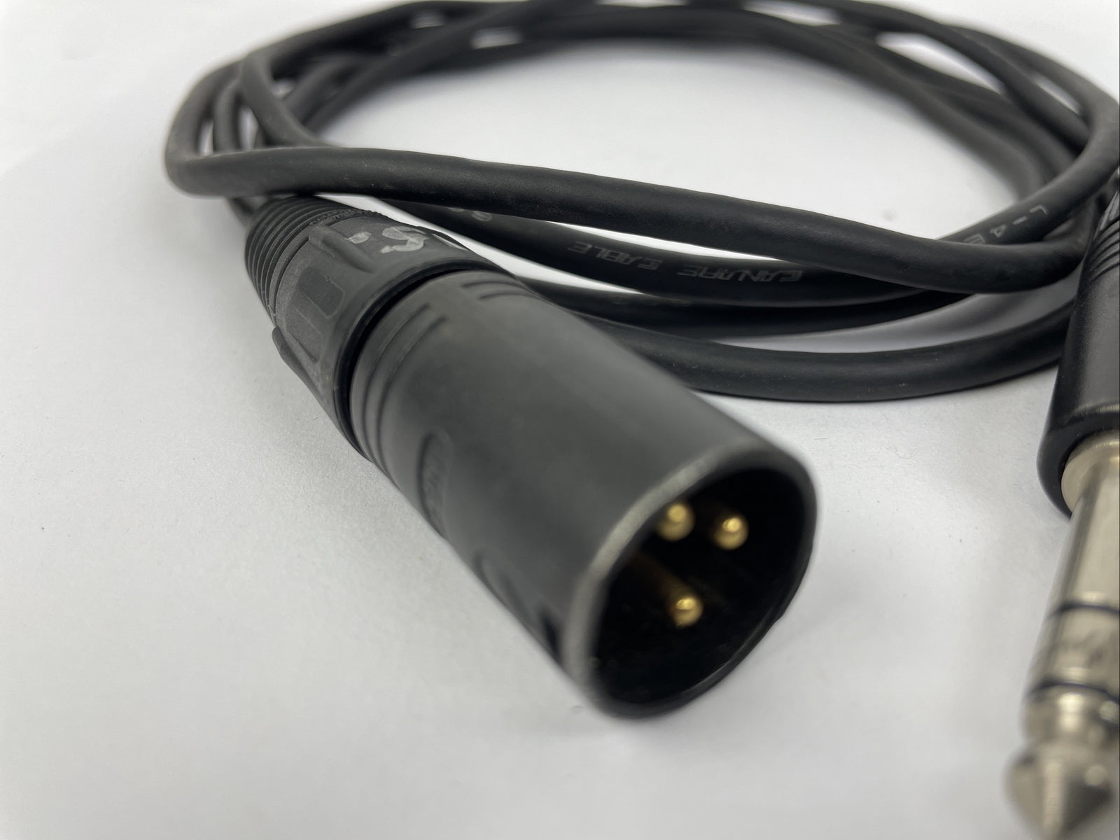NEUTRIK Black 7ft Gold XLR 3-Pin Male - 1/4" Stereo Plug Shield Microphone Cable