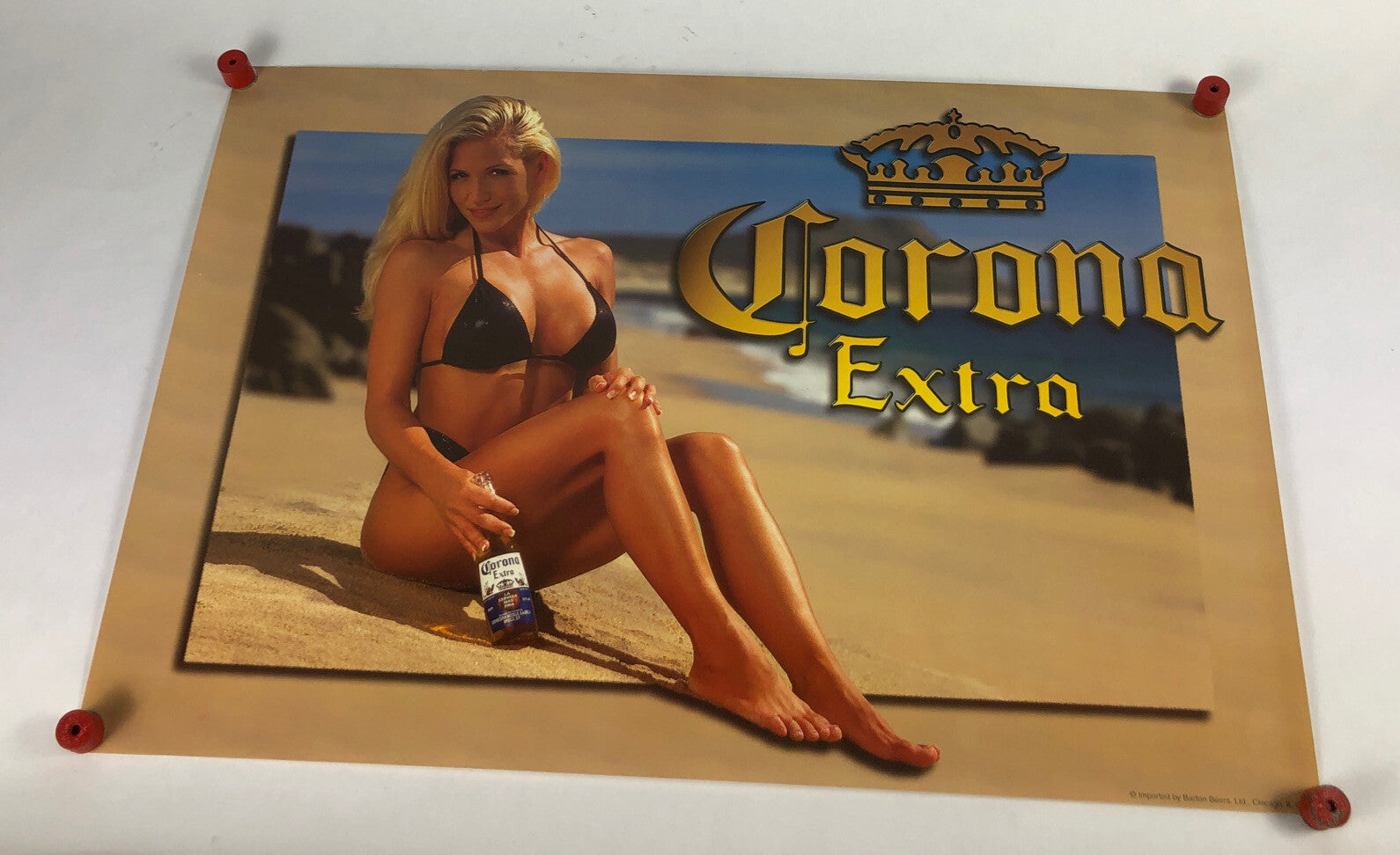 Corona Extra Mexico Vintage Beer Advertising Pin Up Model Poster - 27" x 18"