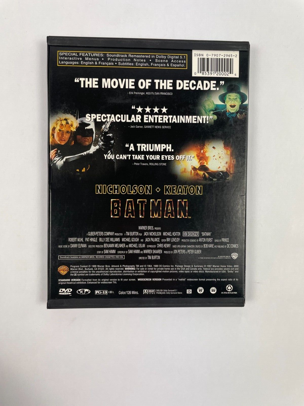 Batman The Movie Of The Decade A Triumph You Cant Take YourEyes Off It DVD Movie