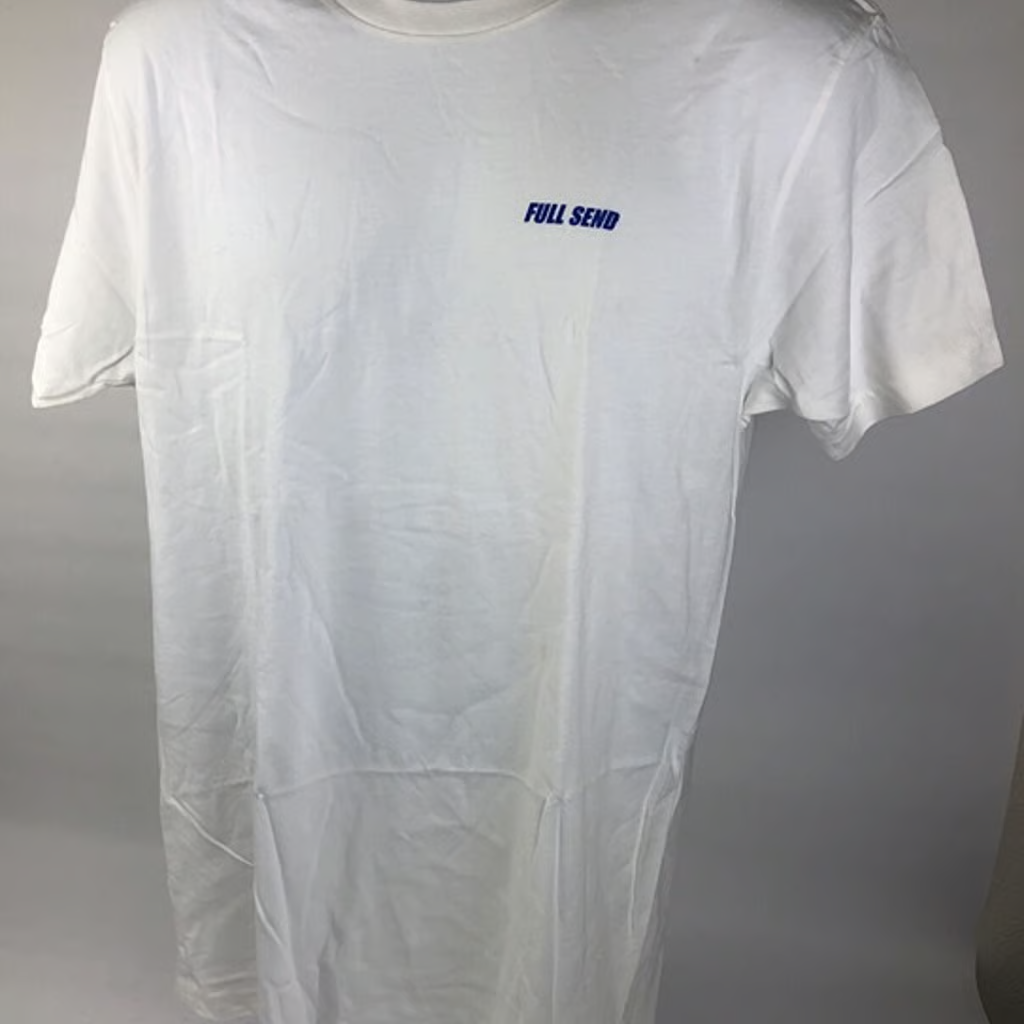 Nelk boys Full Send " Steve Will Do It " F. U. Tee T-shirt size Medium White