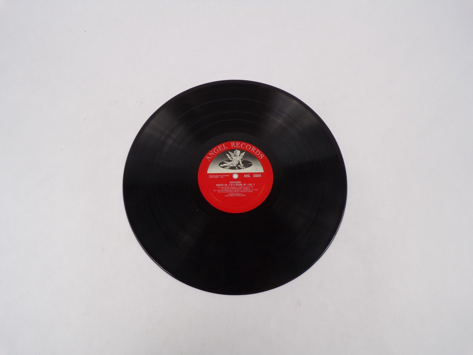 Beethoven Sonatas Gieseking Allegro Vivace Rondo Scherzo & Trio Vinyl Record
