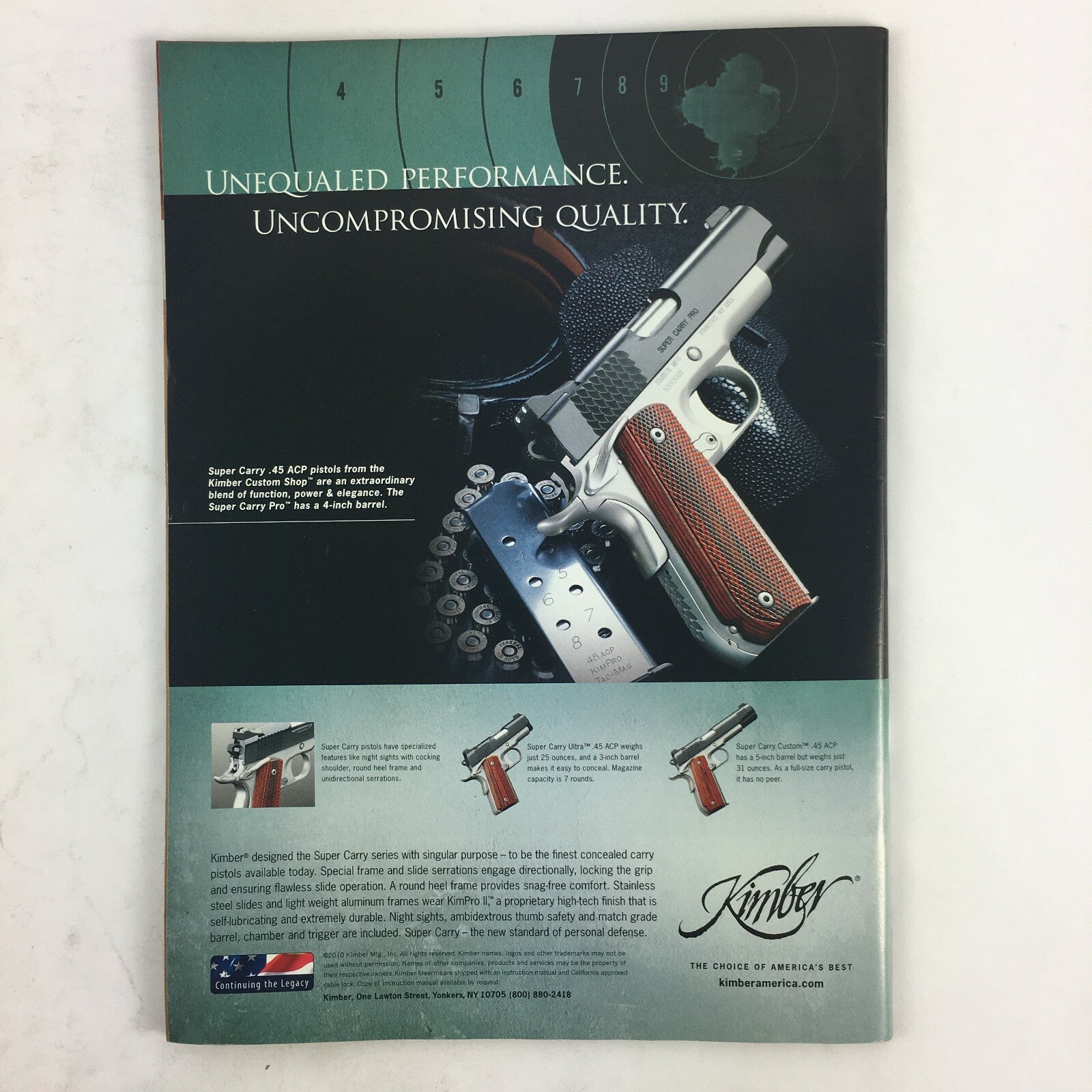 November 2010 American Rifleman Magazine S&W's Bodyguards Winchesters Model 94