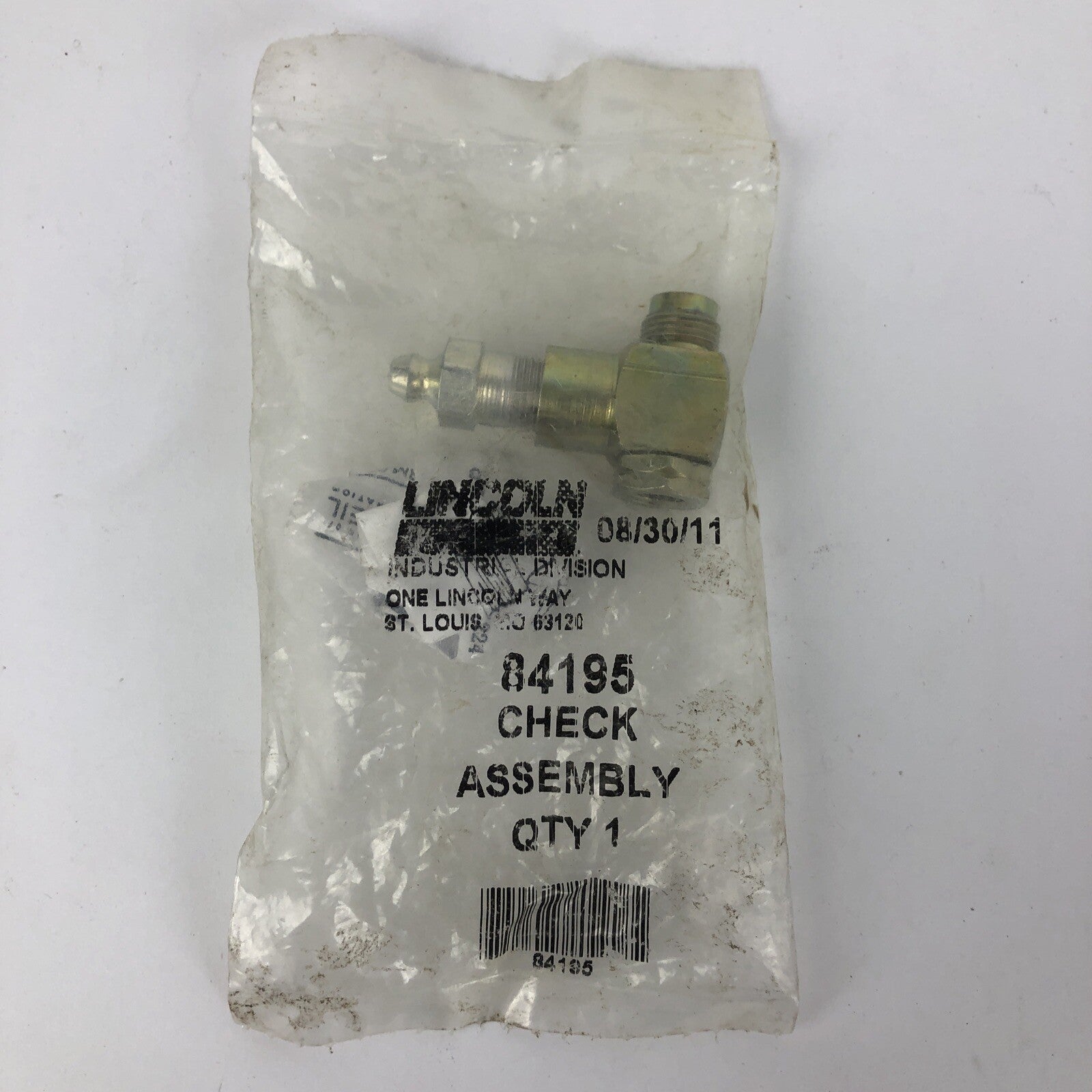 NOS LINCOLN INDUSTRIAL Division 84195 / 84195 Check Assembly Complete - LOOK
