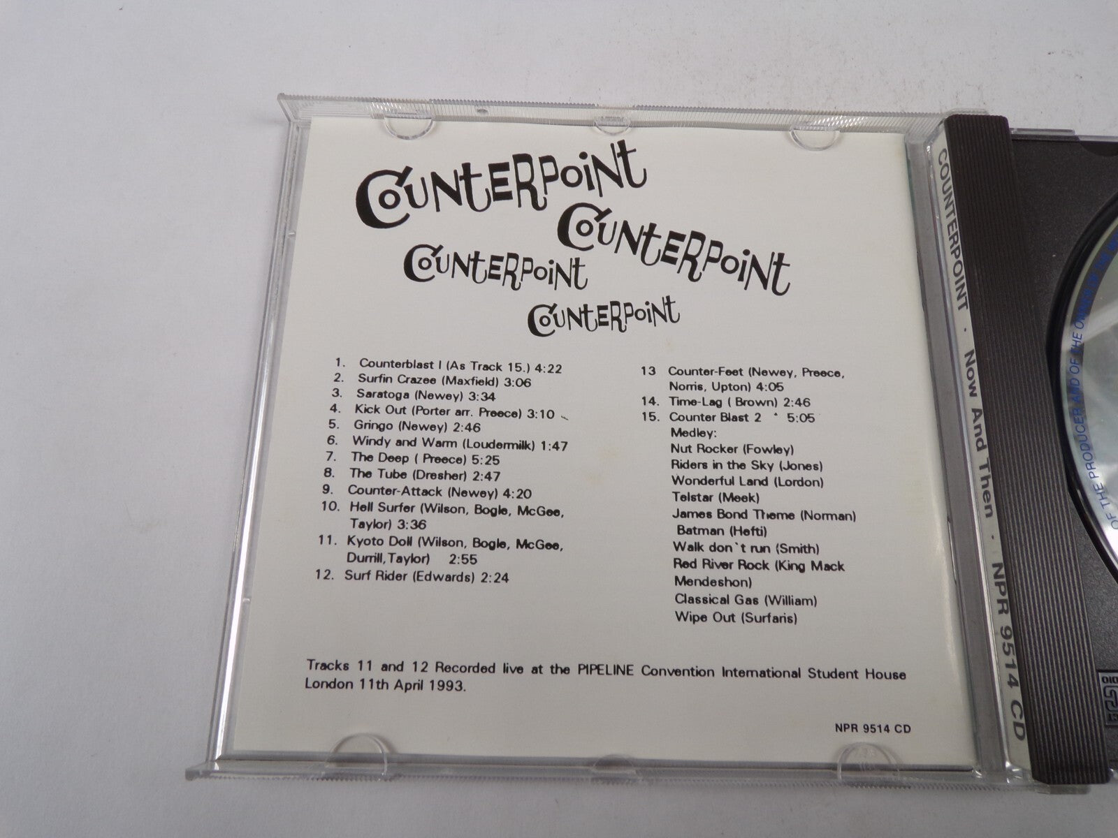 Counterpoint Now And Then Npr 9514 Surfin Crazee Kick Out Gringo CD#14
