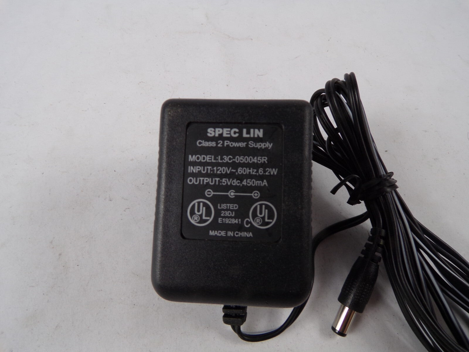 Genuine Spec Lin Class 2 L3C-050045R Output 5 V 450mA Power Supply Adapter A55