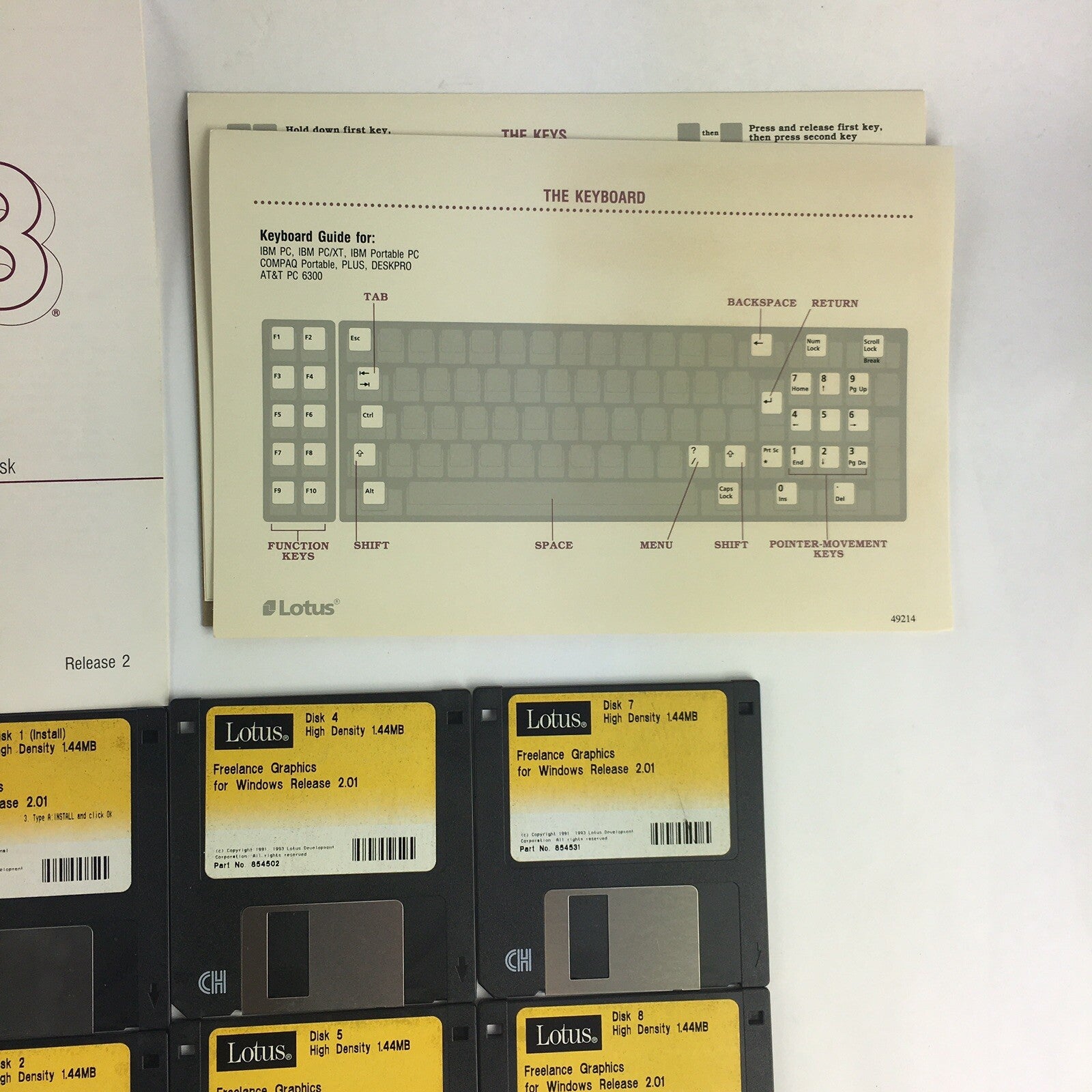 Vintage Lotus 123 Release 2.01 5.25" Disk Version