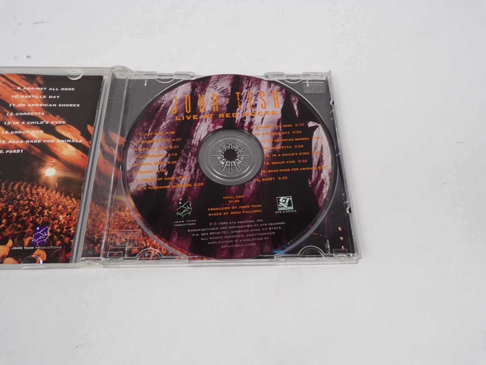 John Tesh Live At Red Rocks Day One Garden City Key Of Love Barcelona ShockCD#67