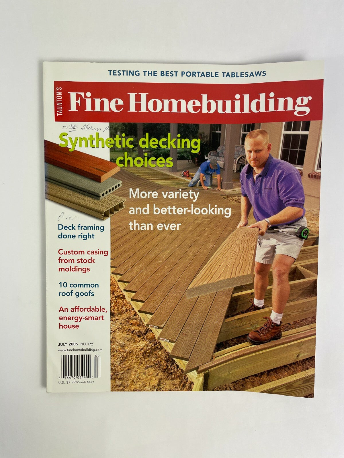 July 2005 Fine Homebuilding Magazine Synthetic Decking Choices VarietyLooking #A